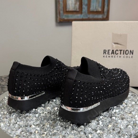 Kenneth Cole Reaction Cameron Jewel Black Slip-On jogger sneakers NEW 7.5 main image 5